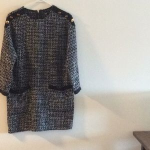 ZARA TRF DRESS..NWOT...BLACK AND WHITE